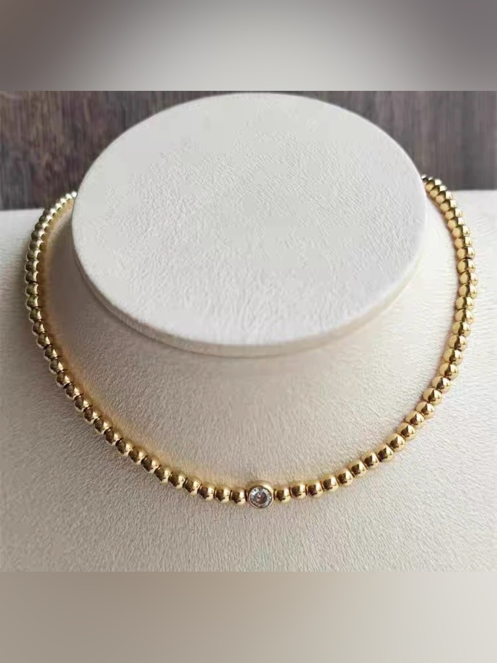 Gold Plated Beaded Layering Necklace – Inspired by Anne Hathaway